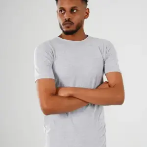 نص كم رصاصي فاتح رجالي ريلاكس